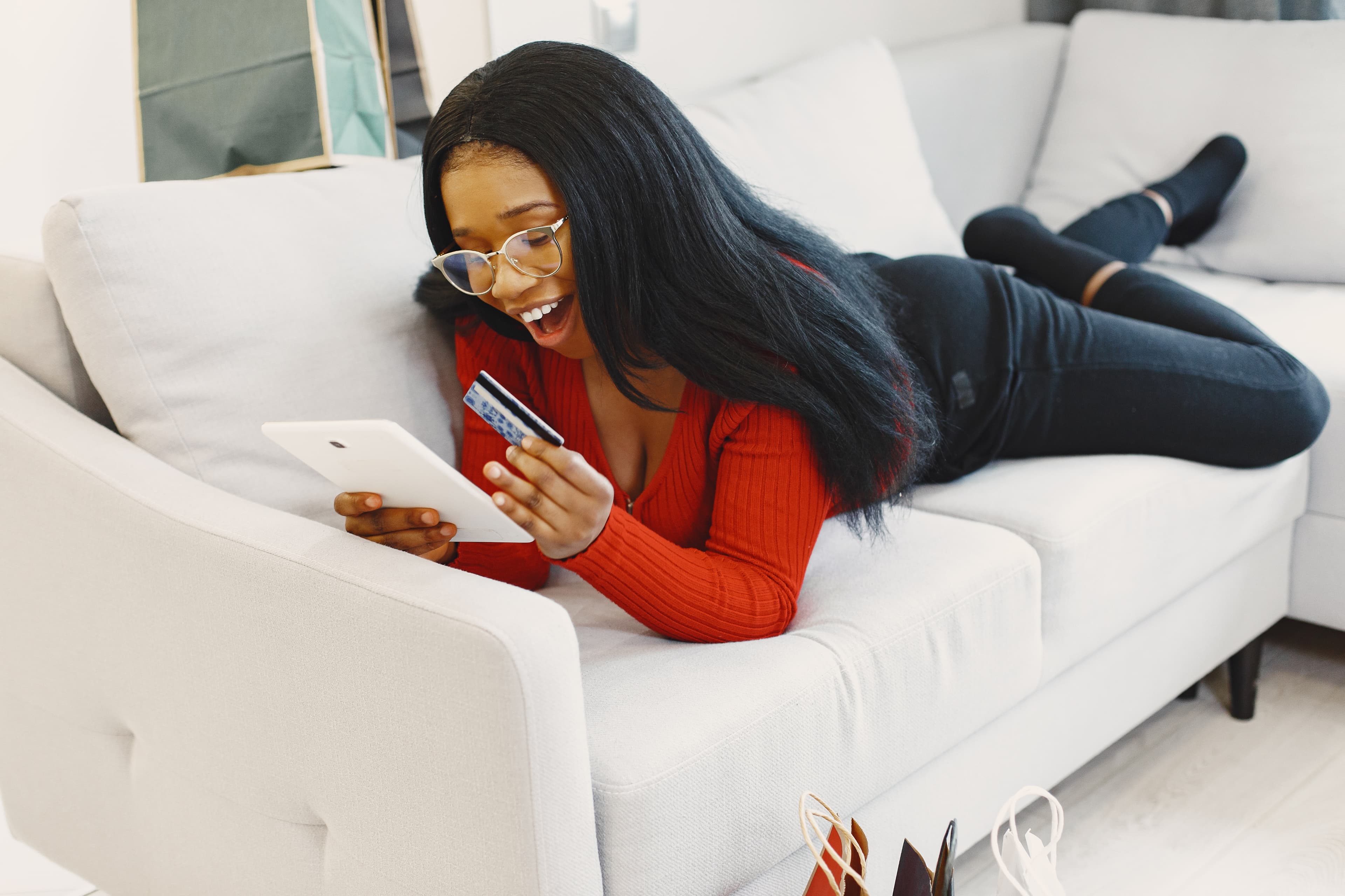 Person shopping online