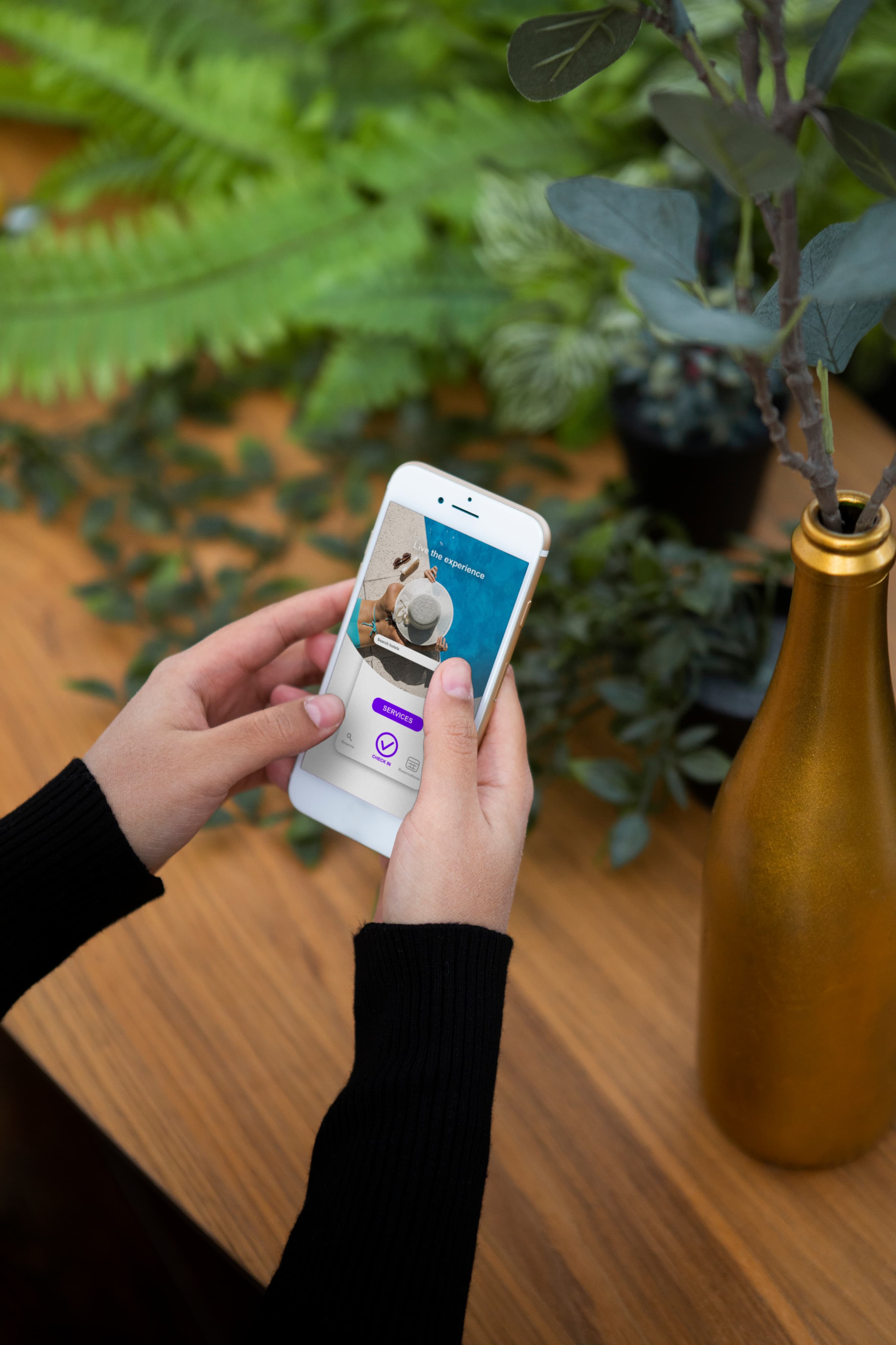 Person holding a smartphone